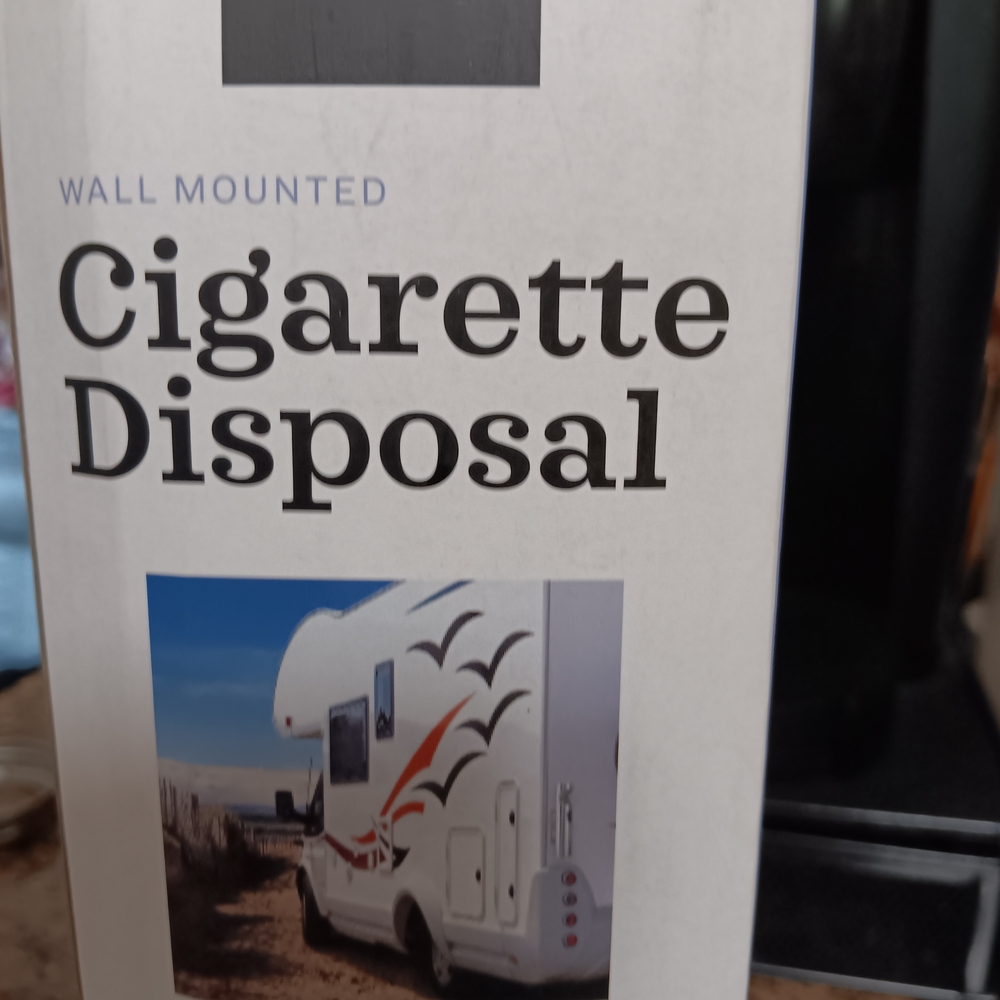 Wall Mounted Cigarette Disposal Unit - Black